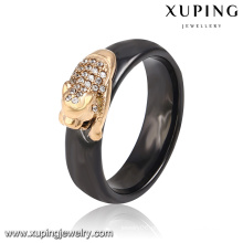 13903 Moda Xuping 18k banhado a ouro anel de dedo de jóias de aço inoxidável CZ com forma de dragão
